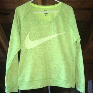 neon green nike crewneck